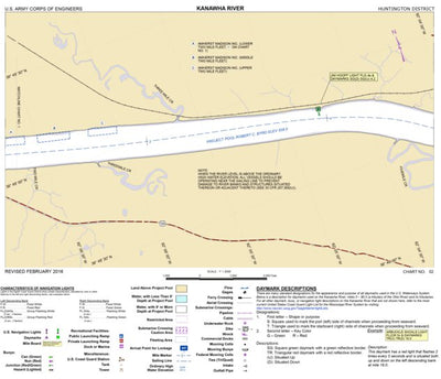 US Army Corps of Engineers Kanawha River Chart 2 (Mile 2.2-4.5) - Three Mile Creek digital map