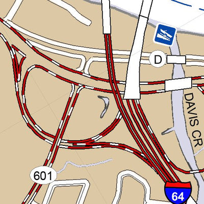 US Army Corps of Engineers Kanawha River Chart 22 (Mile 51.8-54.4) - Dunbar, Wilson Island digital map