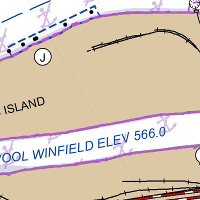 US Army Corps of Engineers Kanawha River Chart 23 (Mile 54.4-56.5) - Blaines Island digital map
