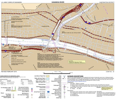 US Army Corps of Engineers Kanawha River Chart 24 (Mile 56.5-59.1) - Elk River digital map