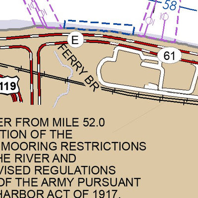 US Army Corps of Engineers Kanawha River Chart 24 (Mile 56.5-59.1) - Elk River digital map