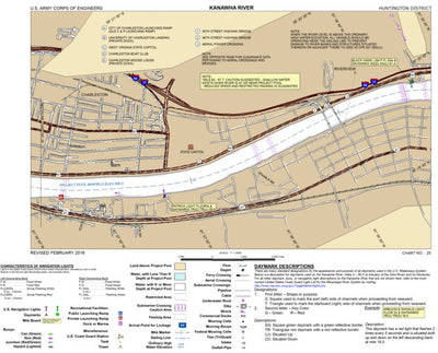 US Army Corps of Engineers Kanawha River Chart 25 (Mile 59.1-61.6) - State Capitol, Charleston digital map