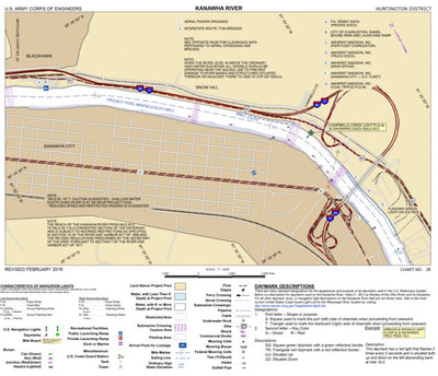 US Army Corps of Engineers Kanawha River Chart 26 (Mile 61.6-64.0) - Snow Hill, Kanawha City digital map