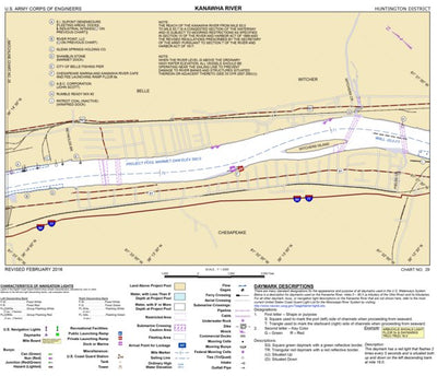 US Army Corps of Engineers Kanawha River Chart 29 (Mile 69.3-71.4) - Witcher Island digital map