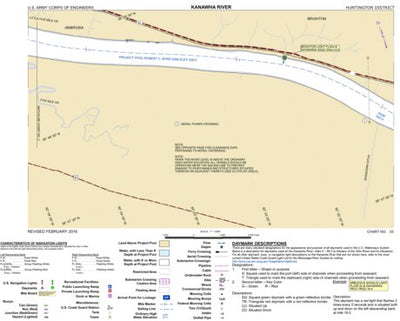 US Army Corps of Engineers Kanawha River Chart 3 (Mile 4.5-7.1) - Brighton Light, Daymark digital map