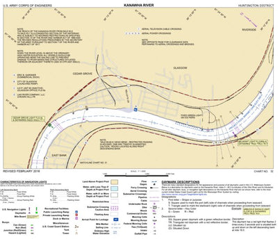 US Army Corps of Engineers Kanawha River Chart 32 (Mile 76.7 - 79.2) - Kelly's Creek digital map