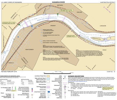 US Army Corps of Engineers Kanawha River Chart 35 (Mile 84.6-87.7) - Wheeler Island digital map