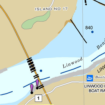 US Army Corps of Engineers Lower Mississippi Chart 11 - River Mile 845.7 to 832.3 digital map