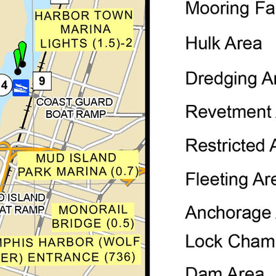 US Army Corps of Engineers Lower Mississippi Chart 21 - River Mile 741.1 to 729.8 digital map