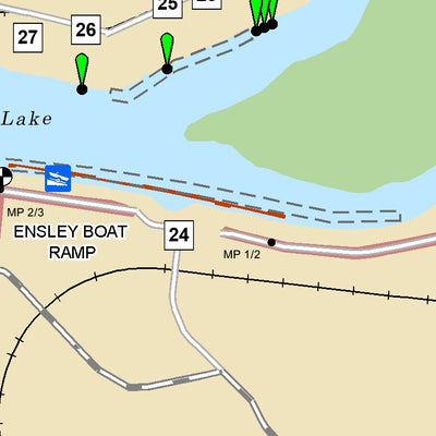 US Army Corps of Engineers Lower Mississippi Chart 22 - River Mile 734.5 to 722.6 digital map