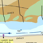 US Army Corps of Engineers Lower Mississippi Chart 23 - River Mile 722.6 to 711.4 digital map