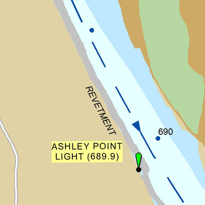 US Army Corps of Engineers Lower Mississippi Chart 26 - River Mile 695.4 to 681.5 digital map
