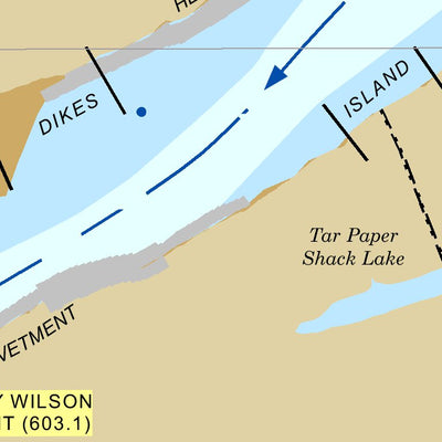 US Army Corps of Engineers Lower Mississippi Chart 34 - River Mile 607.0 to 594.7 digital map