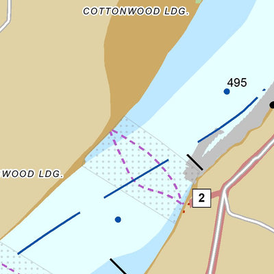 US Army Corps of Engineers Lower Mississippi Chart 46 - River Mile 500.7 to 488.3 digital map