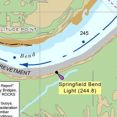 US Army Corps of Engineers Lower Mississippi Chart 73 - River Mile 250.4 to 232.7 digital map