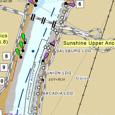 US Army Corps of Engineers Lower Mississippi Chart 78 - River Mile 174.2 to 160.4 digital map