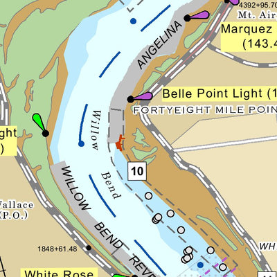 US Army Corps of Engineers Lower Mississippi Chart 80 - River Mile 148.0 to 137.1 digital map