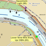 US Army Corps of Engineers Lower Mississippi Chart 86 - River Mile 90.5 to 75.8 digital map
