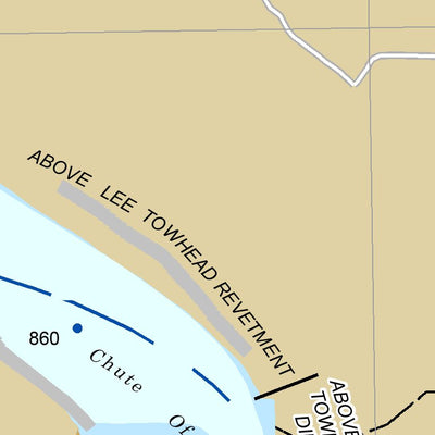 US Army Corps of Engineers Lower Mississippi Chart 9 - River Mile 870.8 to 852.8 digital map