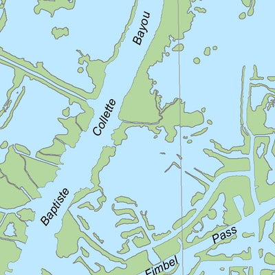 US Army Corps of Engineers Lower Mississippi Chart 94 - Baptiste Collette Bayou at River Mile 11.4 digital map