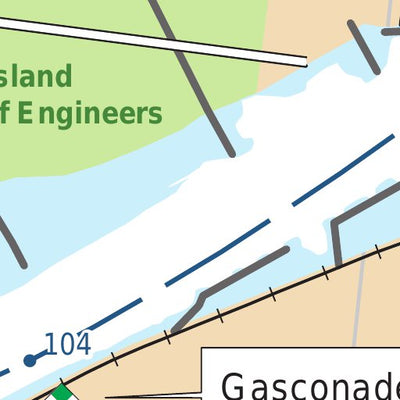 US Army Corps of Engineers Lower Missouri, River Mile 100 to 105 digital map