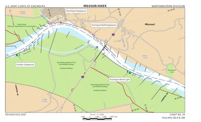 US Army Corps of Engineers Lower Missouri, River Mile 182.6 to 188 digital map