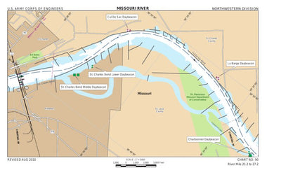 US Army Corps of Engineers Lower Missouri, River Mile 21.2 to 27.2 digital map