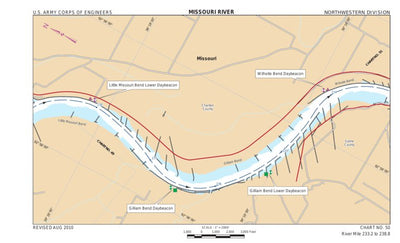 US Army Corps of Engineers Lower Missouri, River Mile 233.2 to 238.8 digital map