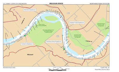 US Army Corps of Engineers Lower Missouri, River Mile 276.9 to 283.9 digital map