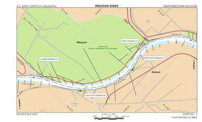 US Army Corps of Engineers Lower Missouri, River Mile 481.5 to 486.8 digital map