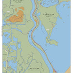US Army Corps of Engineers - New Orleans Chart 40 - Lower Atchafalaya River at Bayou Shaffer River Miles 122.2 to 123.3 digital map