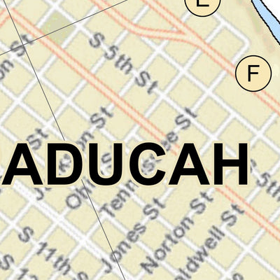 US Army Corps of Engineers Tennessee River Chart 1 - Paducah, KY and Clarks River digital map