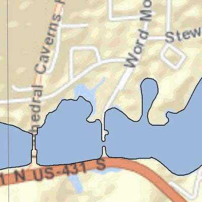 US Army Corps of Engineers Tennessee River Chart 100 - Honeycomb Creek digital map