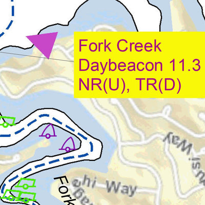 US Army Corps of Engineers Tennessee River Chart 114 - Bat Creek digital map