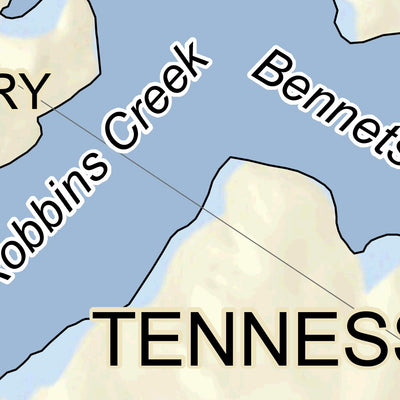 US Army Corps of Engineers Tennessee River Chart 12 - Standing Rock Crk; Short Crk; Leatherwood Crk; Granny Branch; Robbins Crk digital map