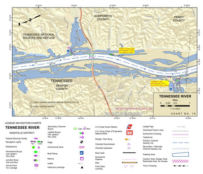US Army Corps of Engineers Tennessee River Chart 19 - Blue Creek digital map