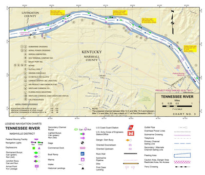 US Army Corps of Engineers Tennessee River Chart 3 - Calvert, KY digital map