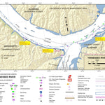 US Army Corps of Engineers Tennessee River Chart 33 - Miss & Ala State Line & Waterloo, AL digital map
