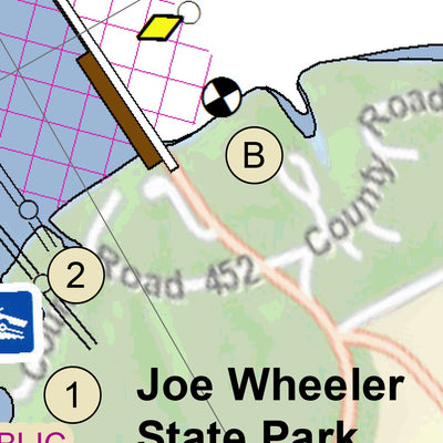 US Army Corps of Engineers Tennessee River Chart 41 - General Joe Wheeler Dam digital map