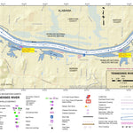 US Army Corps of Engineers Tennessee River Chart 47 - Wheeler National Wildlife Refuge digital map