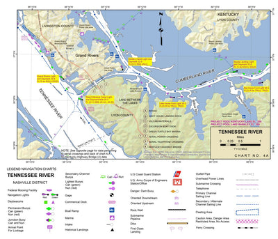 US Army Corps of Engineers Tennessee River Chart 4A - Barkley Canal; Land Between the Lakes digital map