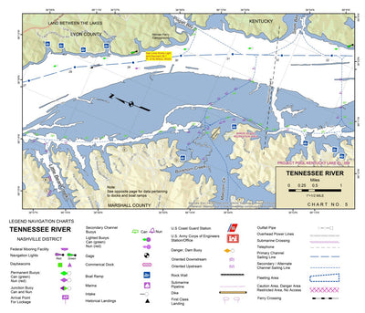 US Army Corps of Engineers Tennessee River Chart 5 - Smith Creek digital map