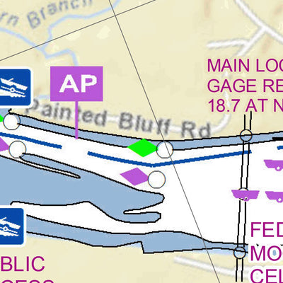 US Army Corps of Engineers Tennessee River Chart 51 - Guntersville Dam; Allens Bar; Cole Bend Bar digital map
