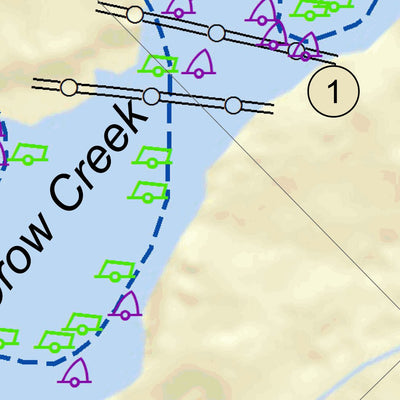 US Army Corps of Engineers Tennessee River Chart 60 - Crow Creek Island digital map