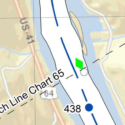US Army Corps of Engineers Tennessee River Chart 64 - Mullins Cove digital map