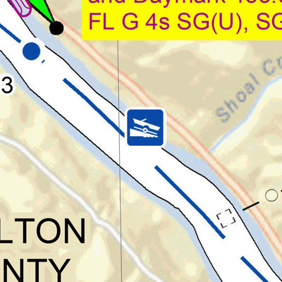 US Army Corps of Engineers Tennessee River Chart 66 - Williams Island digital map