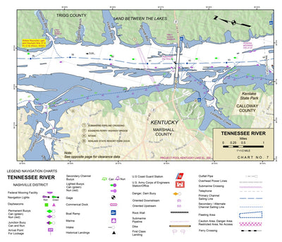 US Army Corps of Engineers Tennessee River Chart 7 - Leadbetter Creek digital map