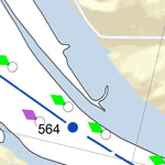 US Army Corps of Engineers Tennessee River Chart 80 - Caney Creek, Clinch River & Kingston, TN digital map
