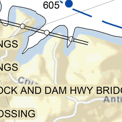 US Army Corps of Engineers Tennessee River Chart 84 - Ft. Loundon Dam; Little Tennessee River digital map