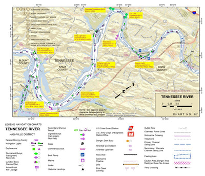 US Army Corps of Engineers Tennessee River Chart 87 - Looney Island digital map